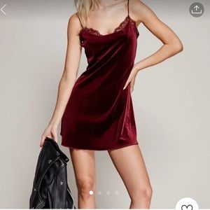 Free People velvet slip dress